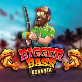 Official Slots logo: Bigger Bass Bonanza by Pragmatic Play at BetOnRed Casino