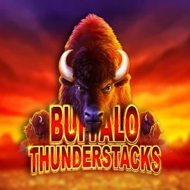 Buffalo Thunderstacks online game logo by Amatic Industries on fokidasport.gr